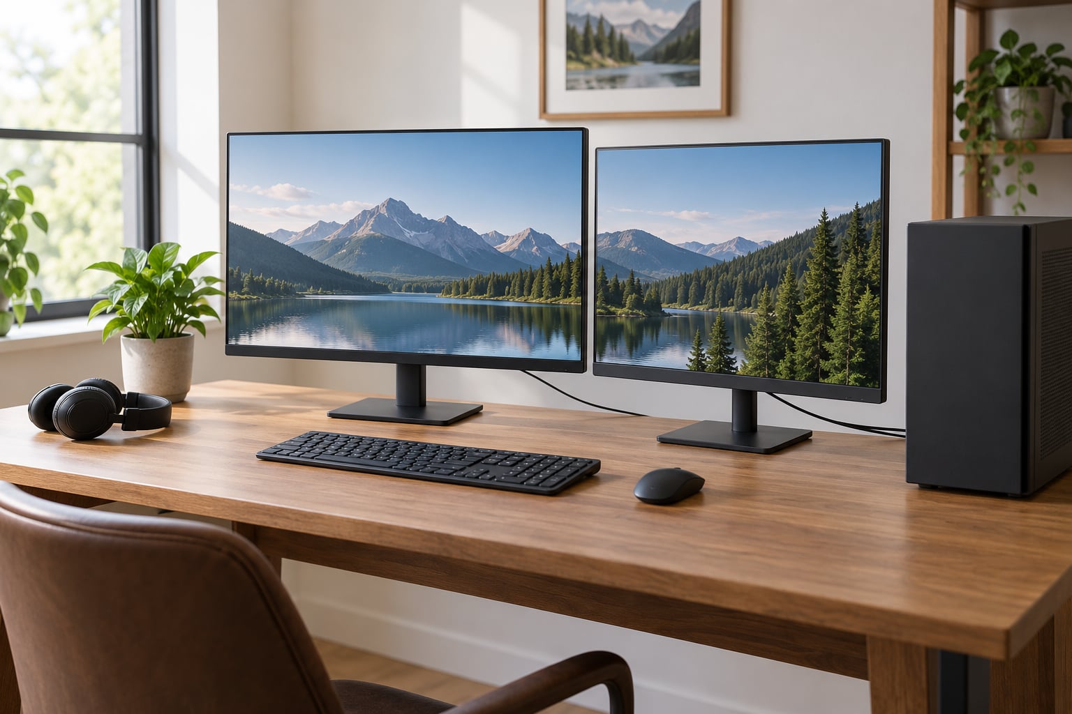 how to set up a dual monitor gaming setup