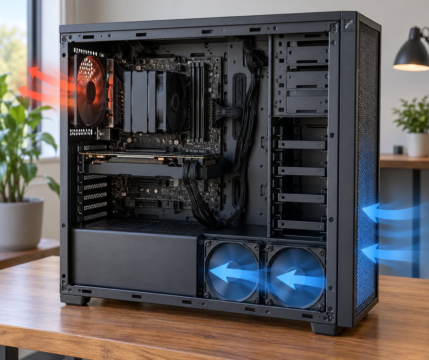 how to improve airflow in a pc case