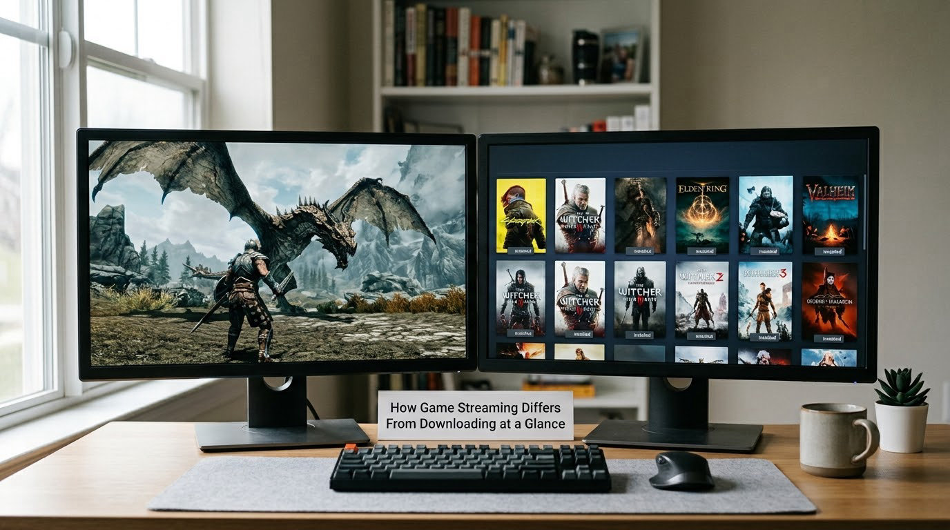 How Game Streaming Differs From Downloading at a Glance