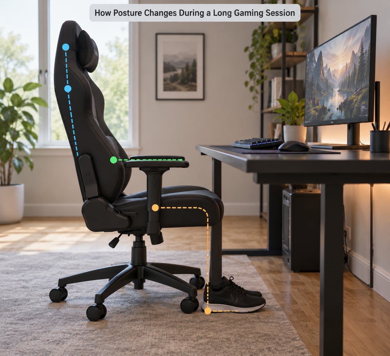 How Posture Changes During a Long Gaming Session