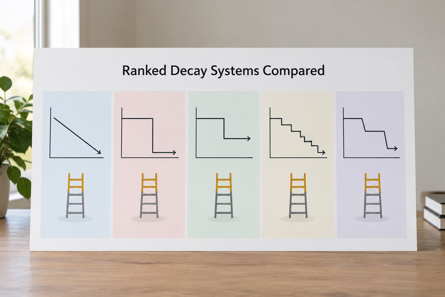 Ranked Decay Systems Compared