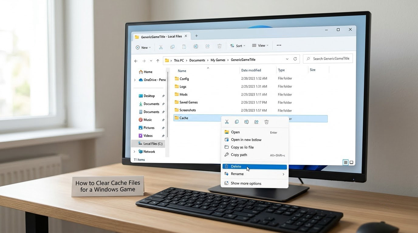 How to Clear Cache Files for a Windows Game