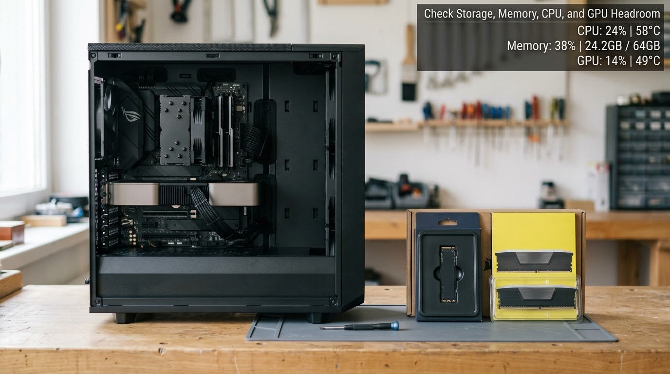 Check Storage, Memory, CPU, and GPU Headroom