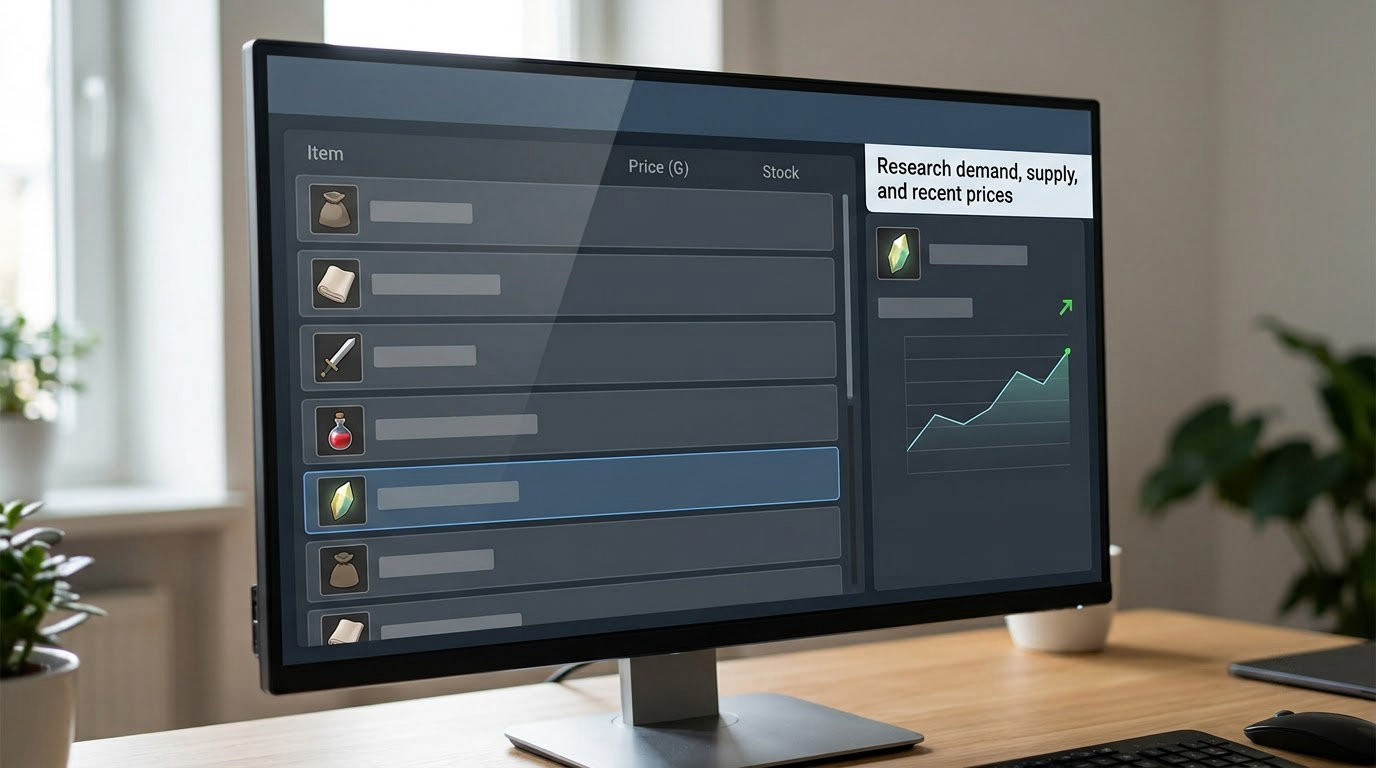 Research demand, supply, and recent prices