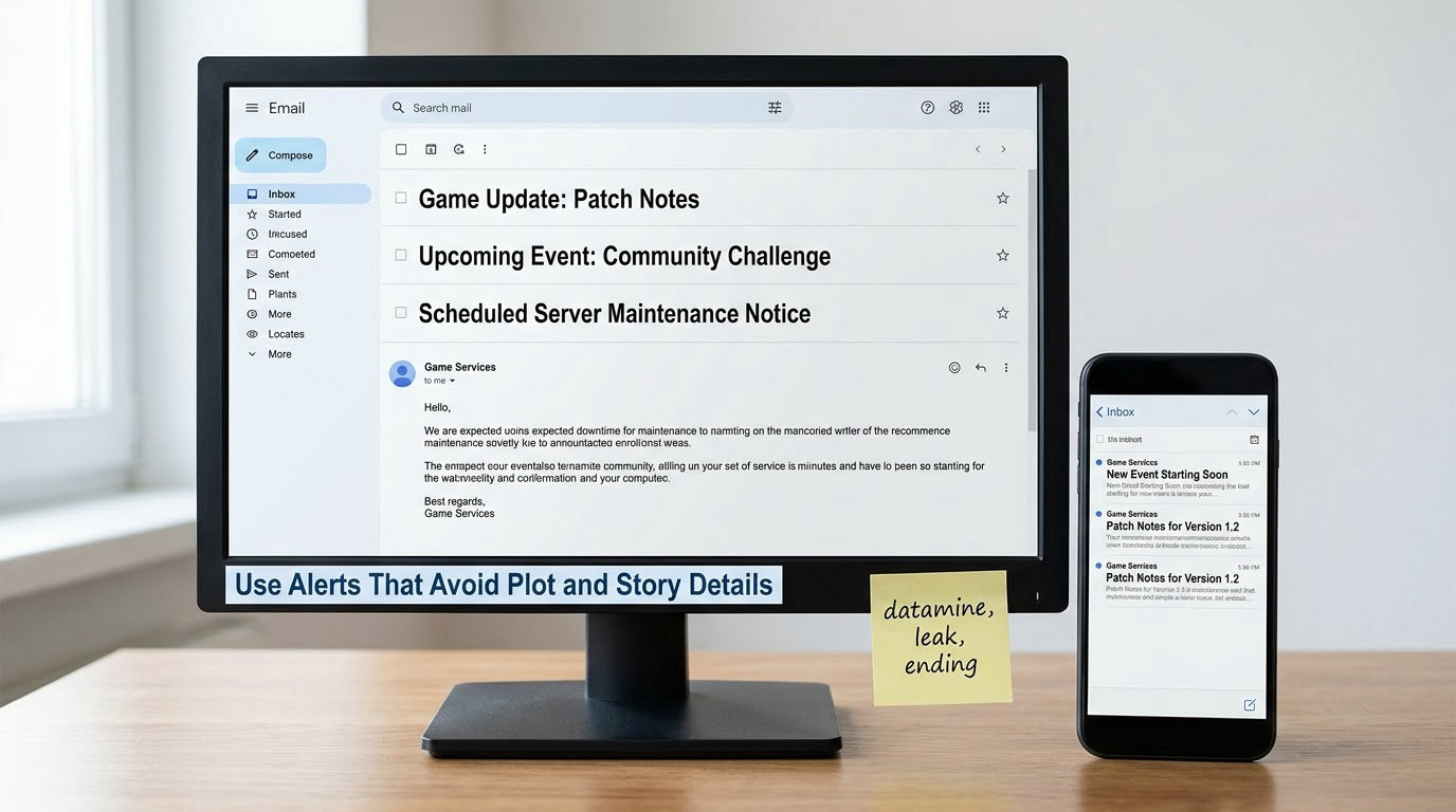 Use Alerts That Avoid Plot and Story Details