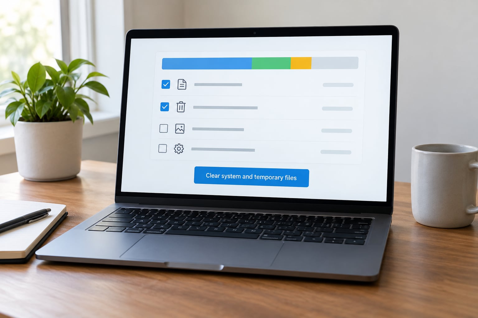 Clear system and temporary files