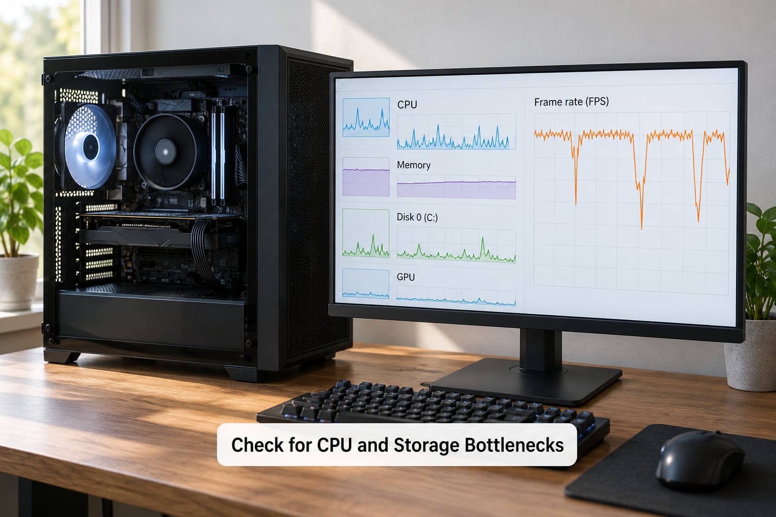 Check for CPU and Storage Bottlenecks