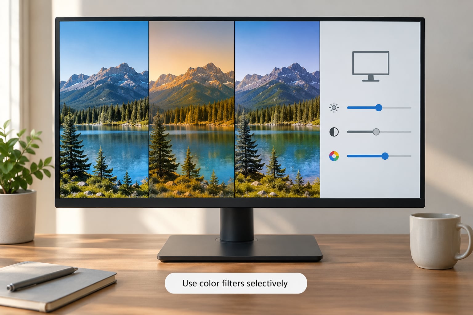 Use color filters selectively
