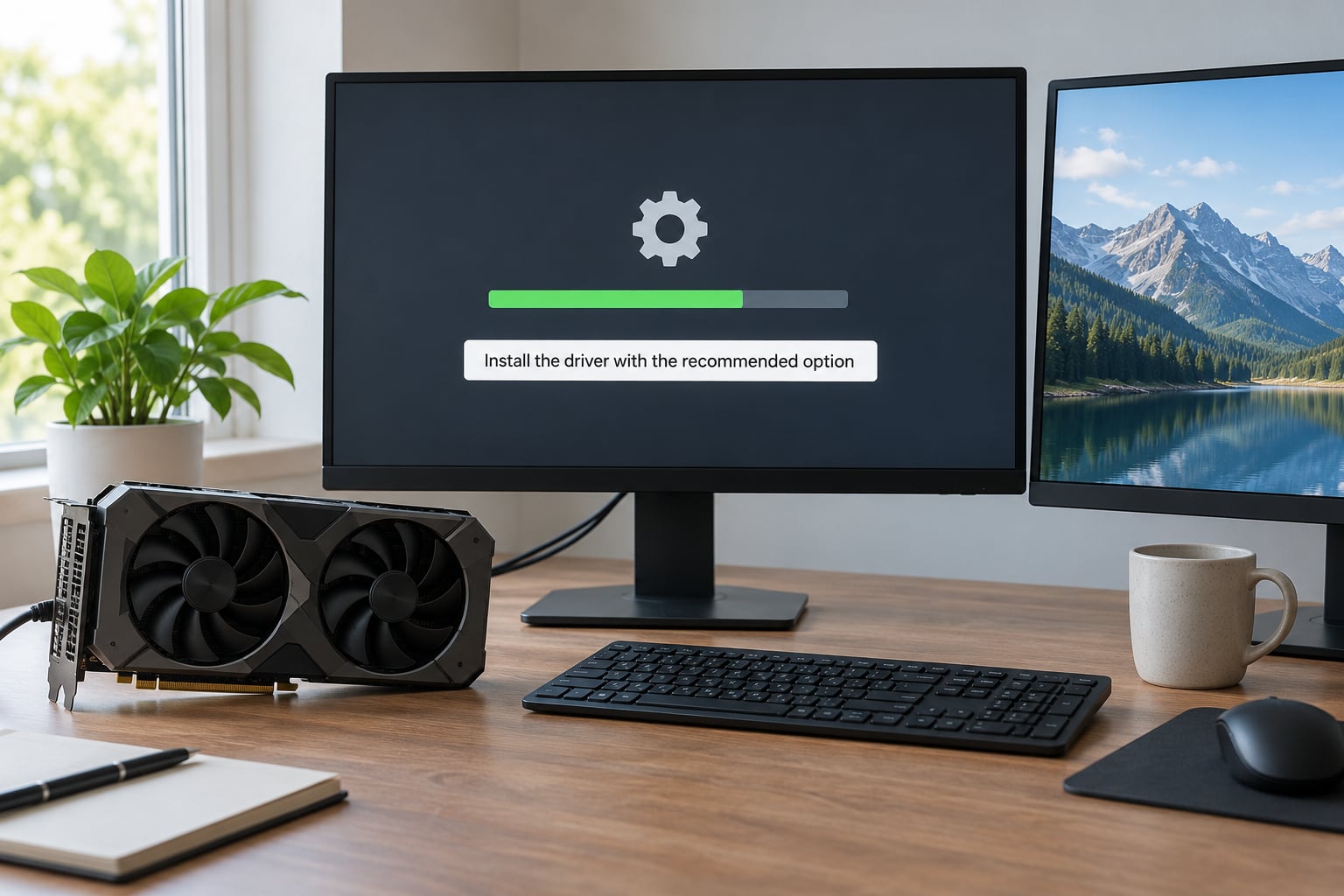 Install the driver with the recommended option
