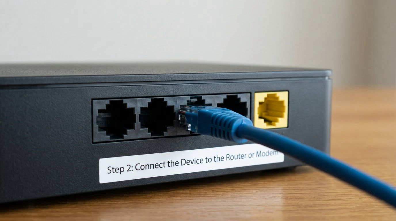 Step 2: Connect the Device to the Router or Modem